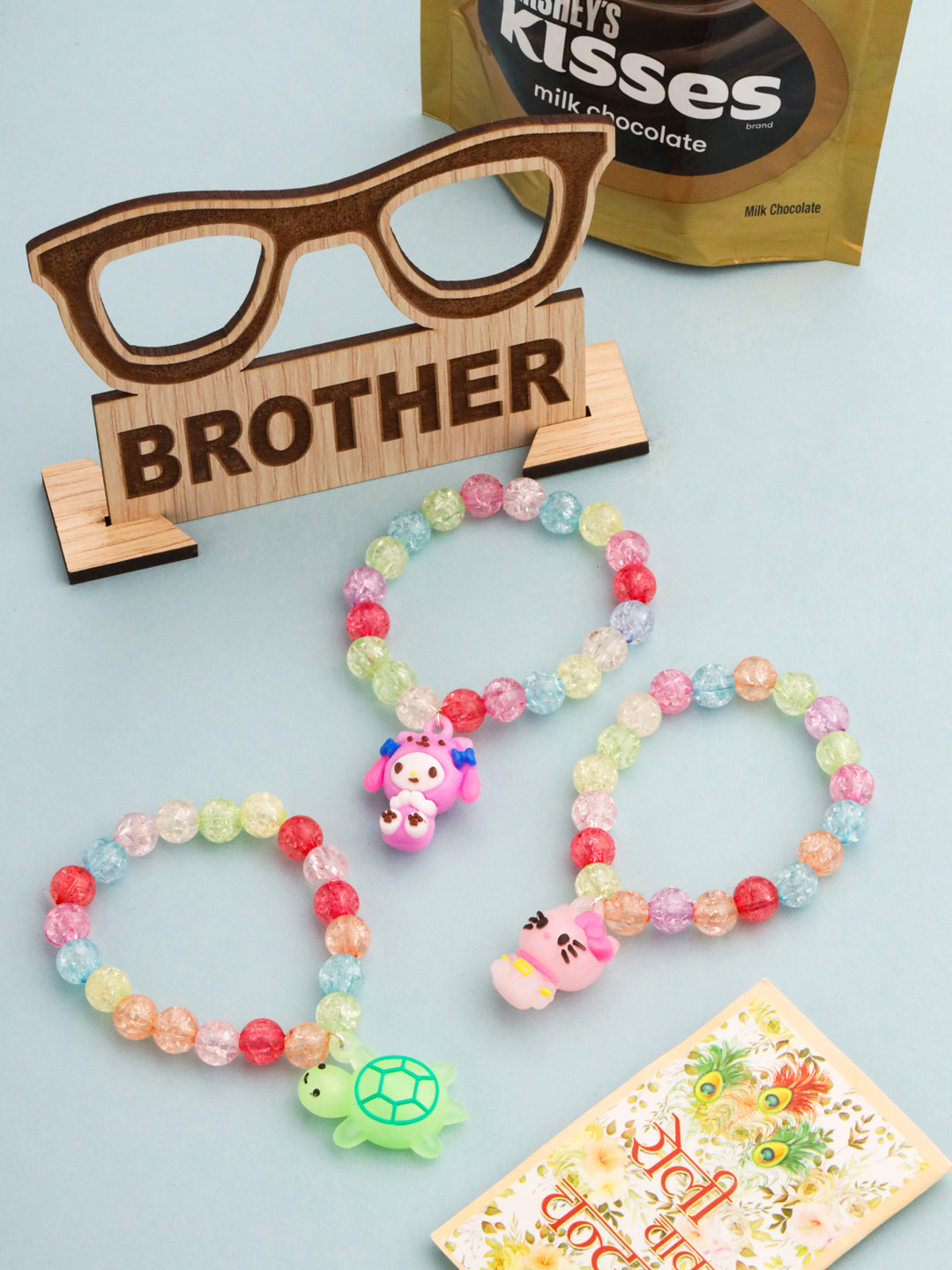 NVR Kids Set of 3 Cartoon Design Artificial Beads Thread Rakhi, Combo for Rakshabandhan - Distacart