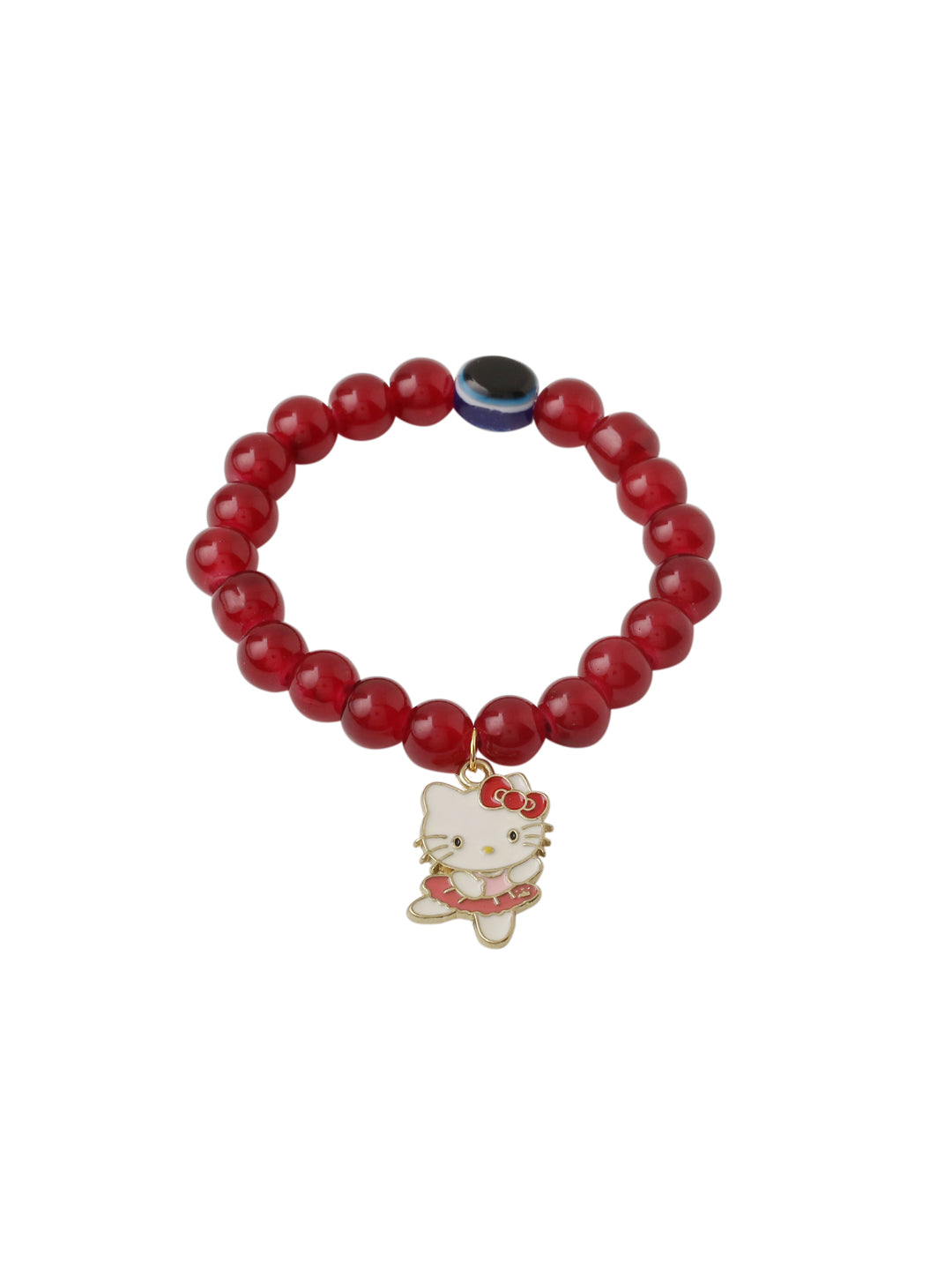 NVR Kids Cartoon Design Maroon Artificial Beads Thread Rakhi with Roli Chawal Chandan & Mishri - Distacart