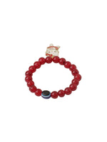 Thumbnail for NVR Kids Cartoon Design Maroon Artificial Beads Thread Rakhi with Roli Chawal Chandan & Mishri