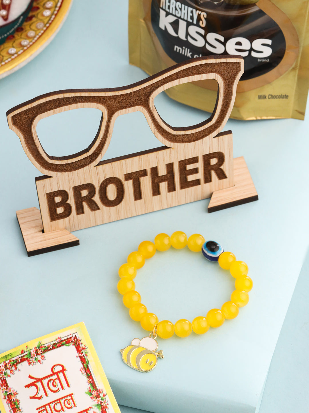 NVR Kids Cartoon Design Yellow Artificial Beads Thread Rakhi, Combo for Rakshabandhan - Distacart