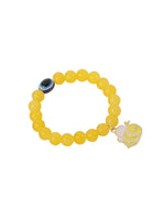 Thumbnail for NVR Kids Cartoon Design Yellow Artificial Beads Thread Rakhi with Roli Chawal Chandan & Mishri