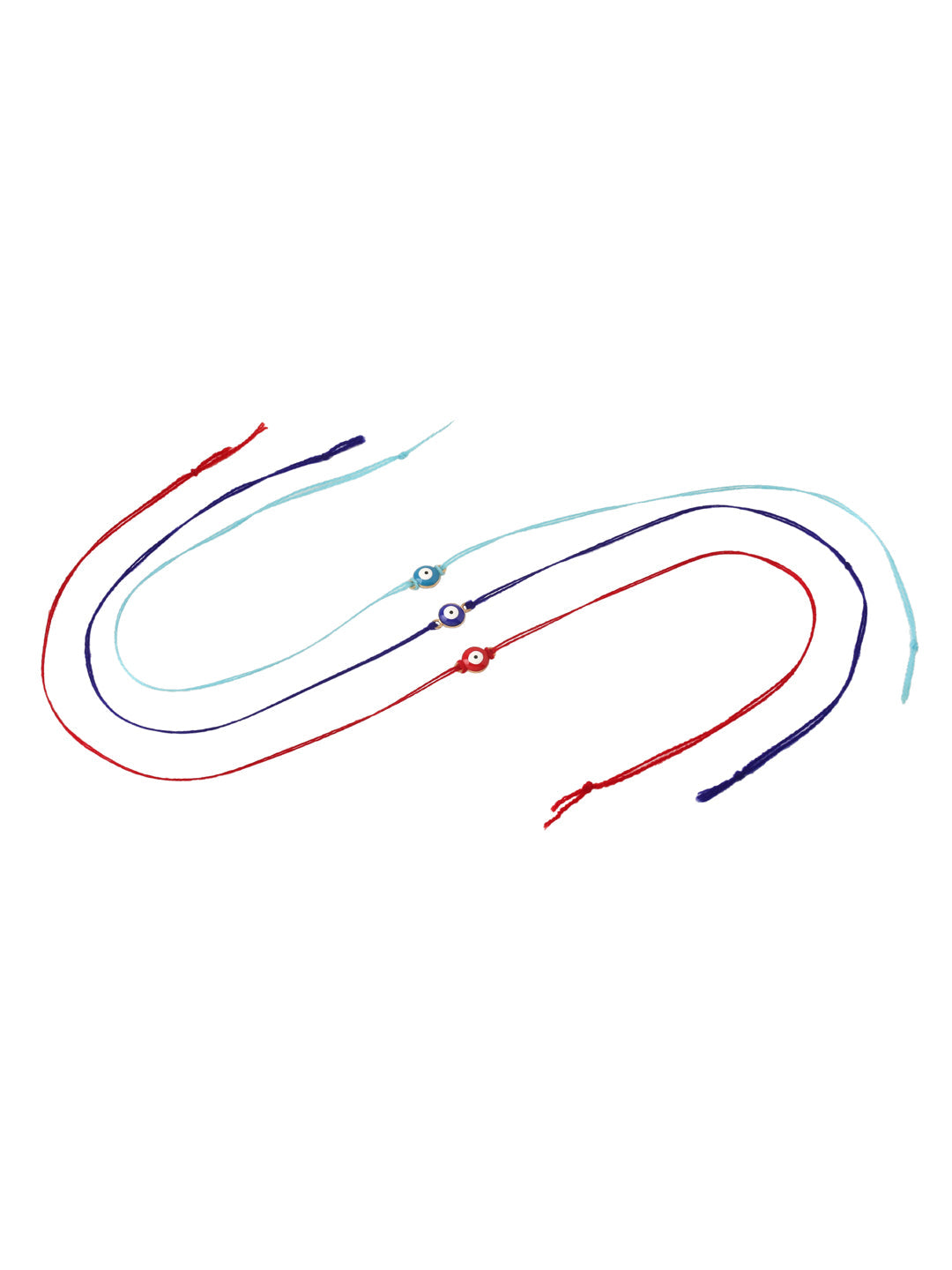 NVR Set of 3 Multicolor Evil Eye Men's Thread Rakhi, Combo for Rakshabandhan - Distacart