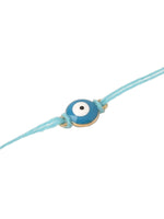 Thumbnail for NVR Set of 3 Multicolor Evil Eye Men's Thread Rakhi with Roli Chawal Chandan & Mishri