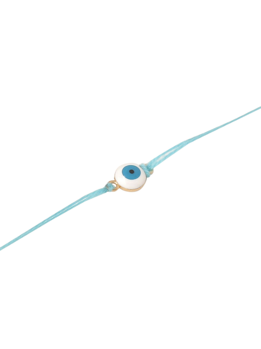 NVR Men's Set of 3 Multicolor Evil Eye Thread Rakhi with Roli Chawal Chandan & Mishri