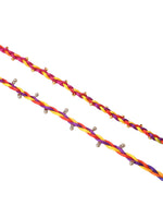 Thumbnail for NVR Men Multicolor Artificial Beads Thread Rakhi with Roli Chawal Chandan & Mishri