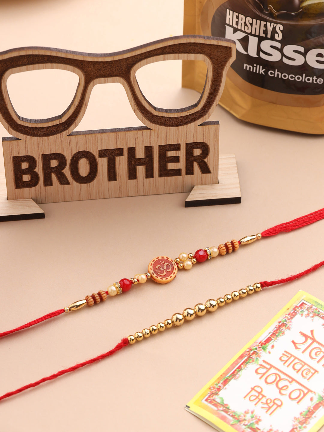 NVR Men's Set of 2 Red Religious Thread Rakhi, Combo for Rakshabandhan - Distacart