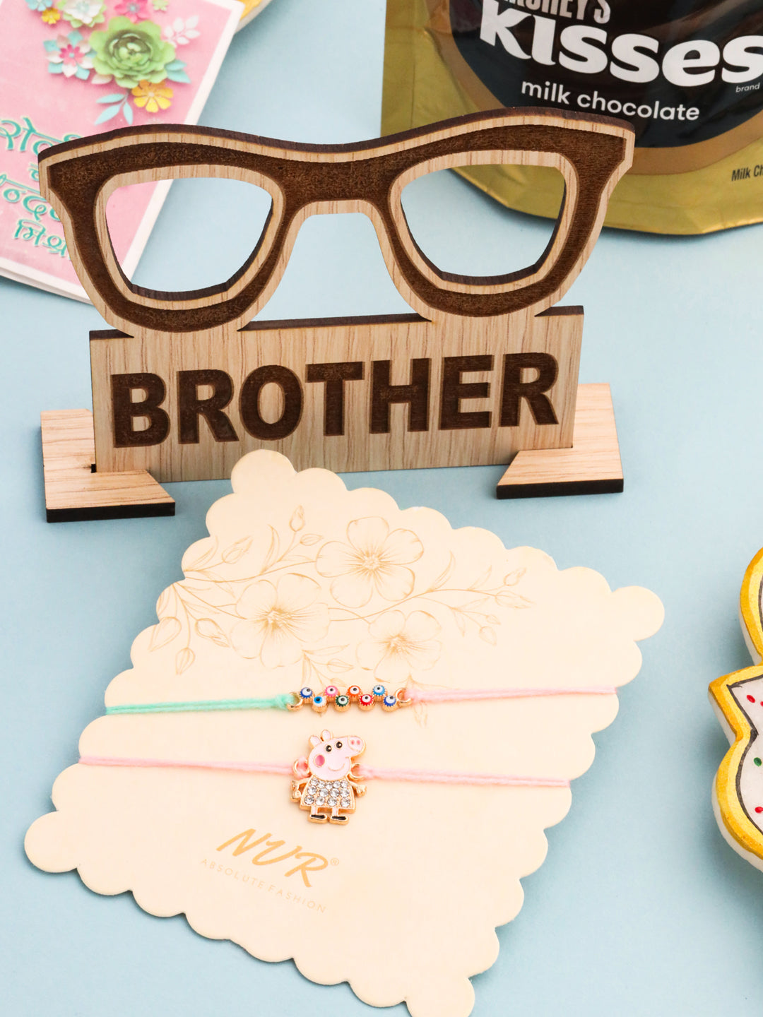 NVR Kids Set of 2 Cartoon Artificial Stones Thread Rakhi, Combo for Rakshabandhan - Distacart