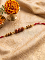 Thumbnail for NVR Religious Rudraksh & Red Thread Rakhi with Roli Chawal Chandan Mishri - Dista