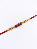 Thumbnail for NVR Religious Rudraksh & Red Thread Rakhi with Roli Chawal Chandan Mishri - Dista