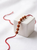 Thumbnail for NVR Religious Rudraksh Thread Rakhi With Roli Chawal Chandan Mishri - Dista