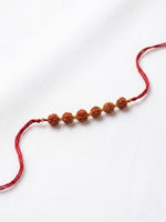 Thumbnail for NVR Religious Rudraksh Thread Rakhi With Roli Chawal Chandan Mishri - Dista