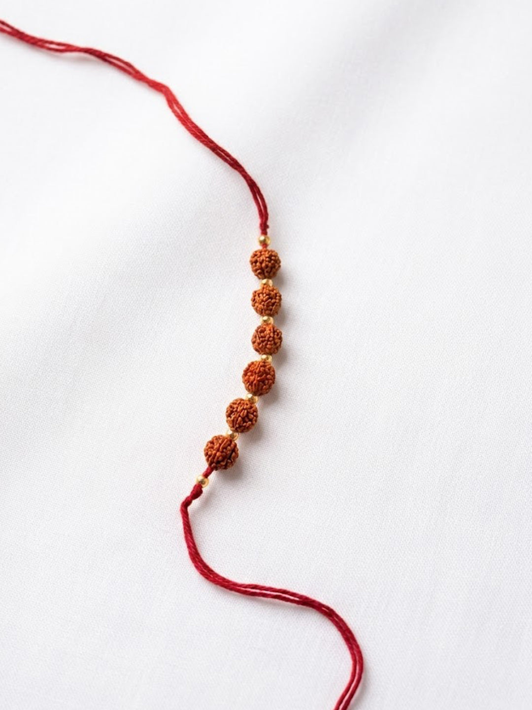 NVR Religious Rudraksh Thread Rakhi With Roli Chawal Chandan Mishri - Dista