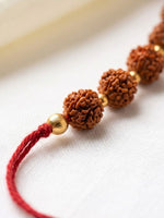Thumbnail for NVR Religious Rudraksh Thread Rakhi With Roli Chawal Chandan Mishri - Dista