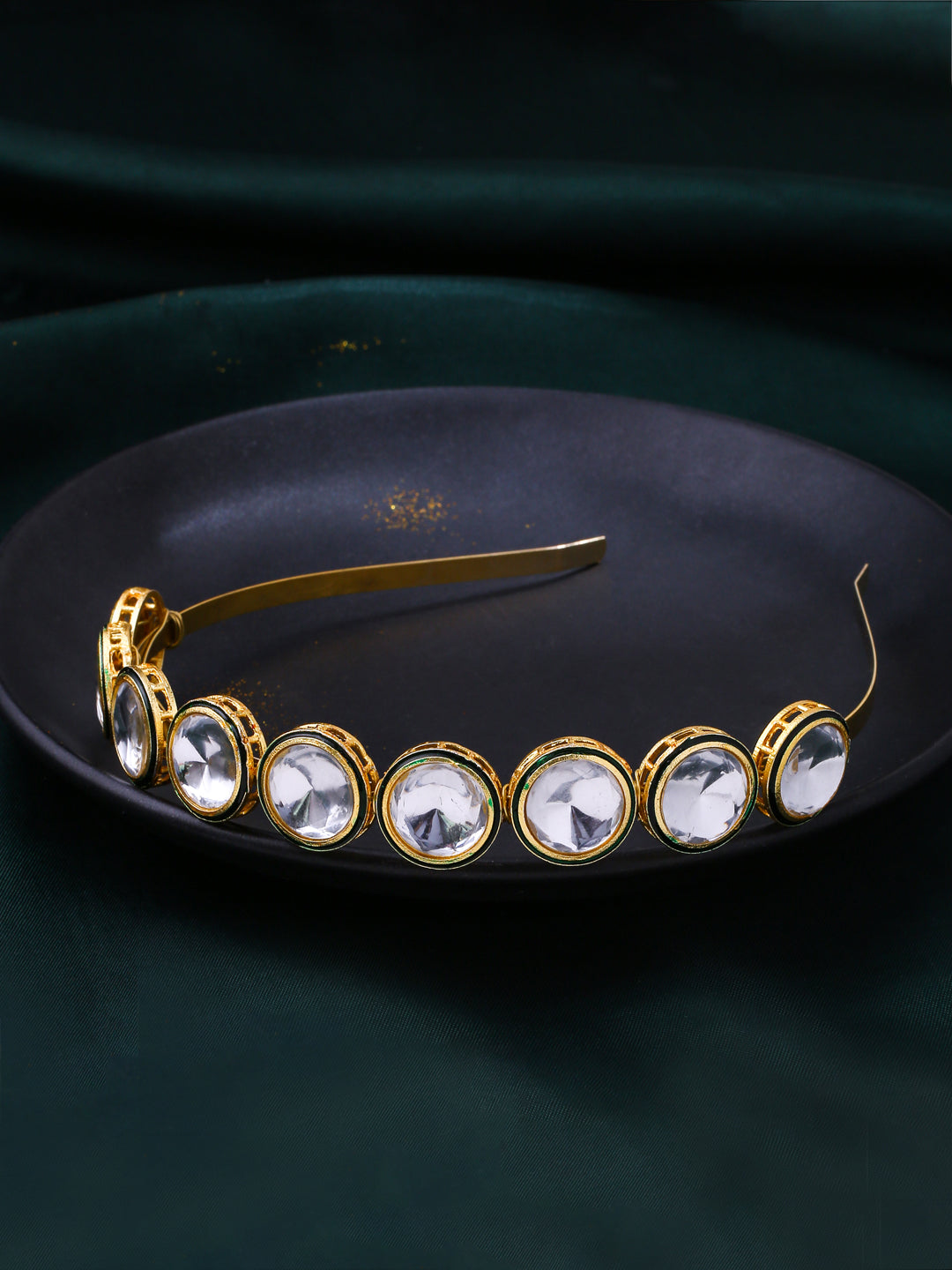 NVR Women Kundan Studded Hair Band - Distacart