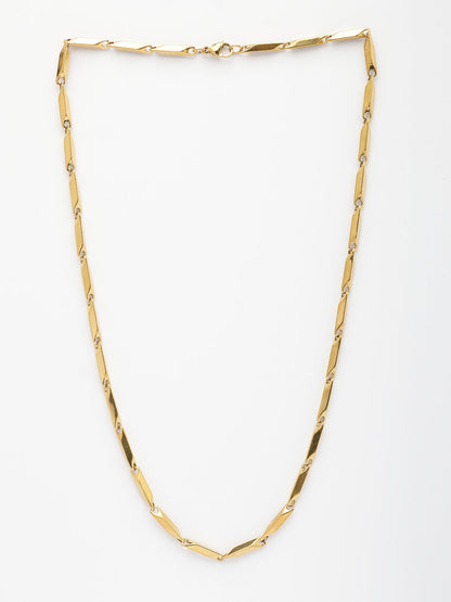 NVR Men Gold-Polished Stainless Steel Chain - Distacart
