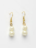 Thumbnail for NVR Women's Gold-Polished White Pearl-Beaded Handcrafted Jewellery Set - Distacart