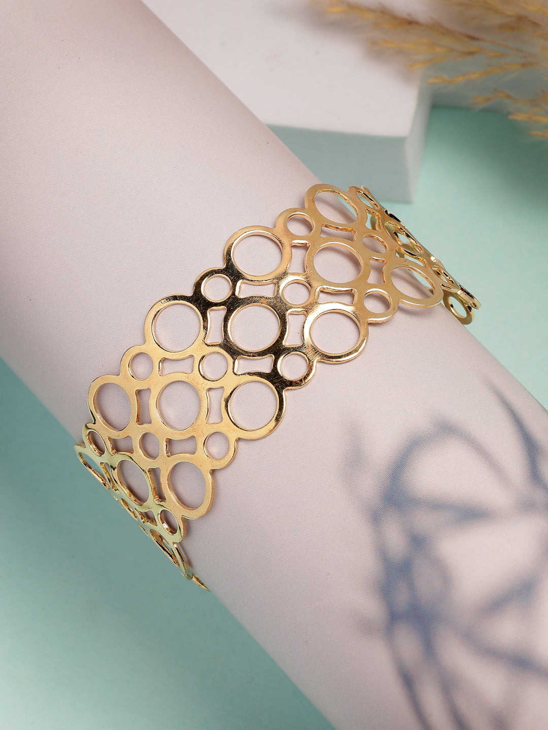 NVR Women's Gold-Polished Cuff Bracelet - Distacart