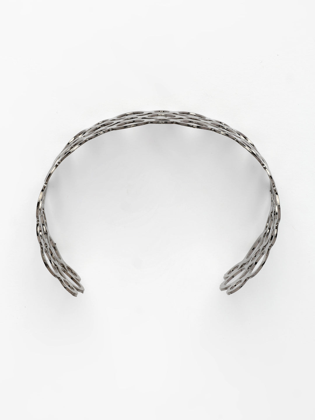 NVR Women's Rhodium-Plated Cuff Bracelet - Distacart