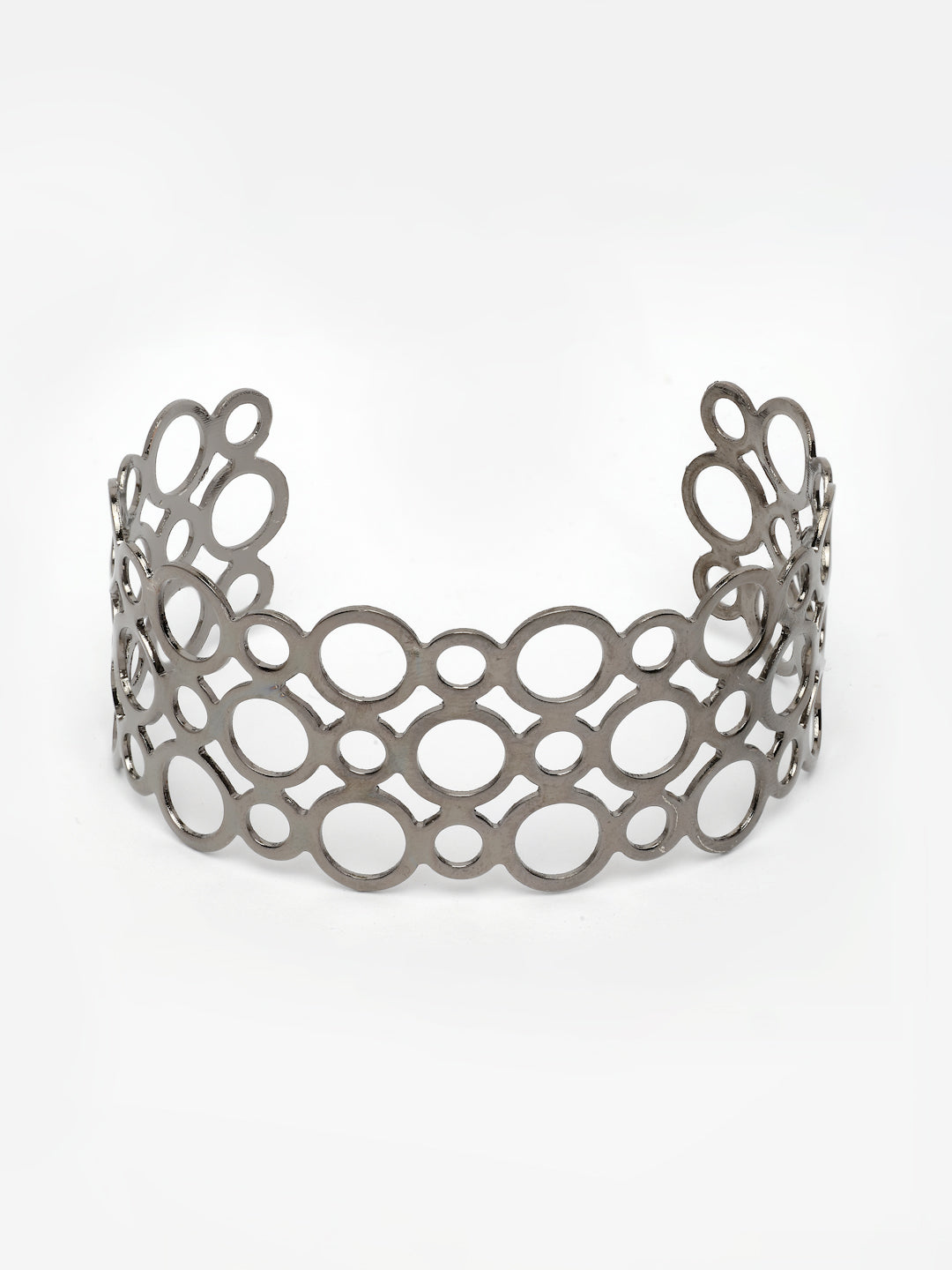 NVR Women's Rhodium-Plated Cuff Bracelet - Distacart