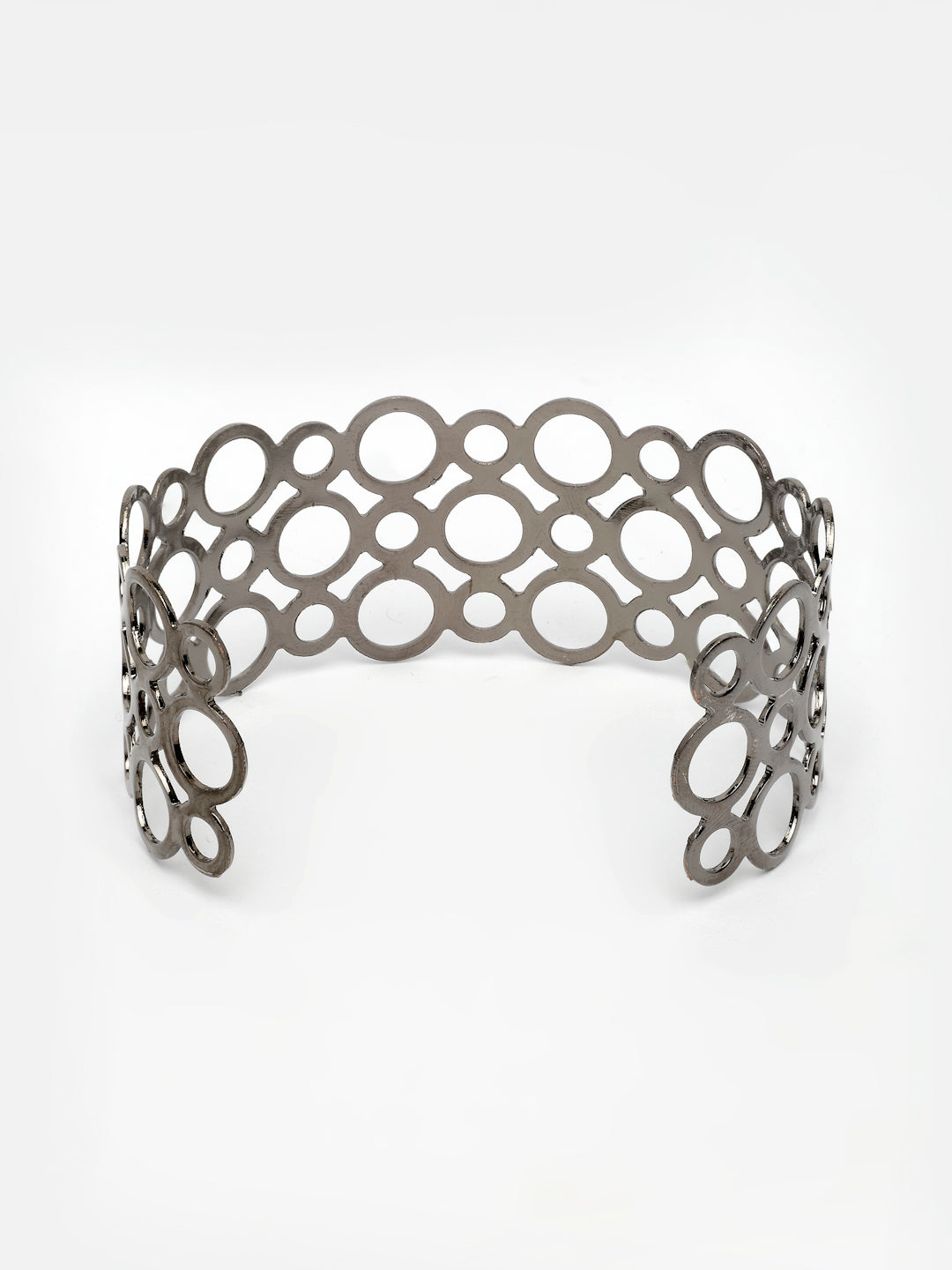 NVR Women's Rhodium-Plated Cuff Bracelet - Distacart