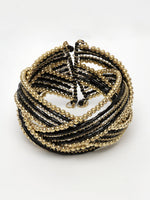 Thumbnail for NVR Women's Rhodium-Plated Artificial Beads Western Cuff Bracelet - Distacart