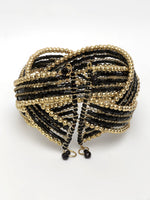 Thumbnail for NVR Women's Rhodium-Plated Artificial Beads Western Cuff Bracelet - Distacart
