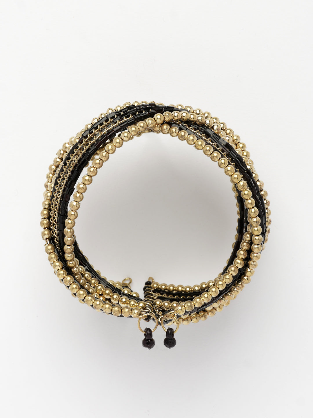 NVR Women's Rhodium-Plated Artificial Beads Western Cuff Bracelet - Distacart