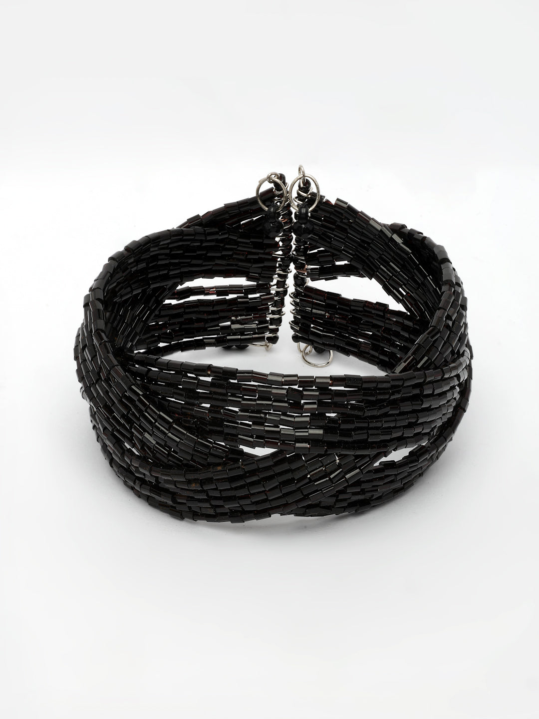 NVR Women's Black Artificial Beads Western Cuff Bracelet - Distacart