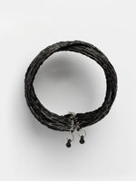 Thumbnail for NVR Women's Black Artificial Beads Western Cuff Bracelet - Distacart