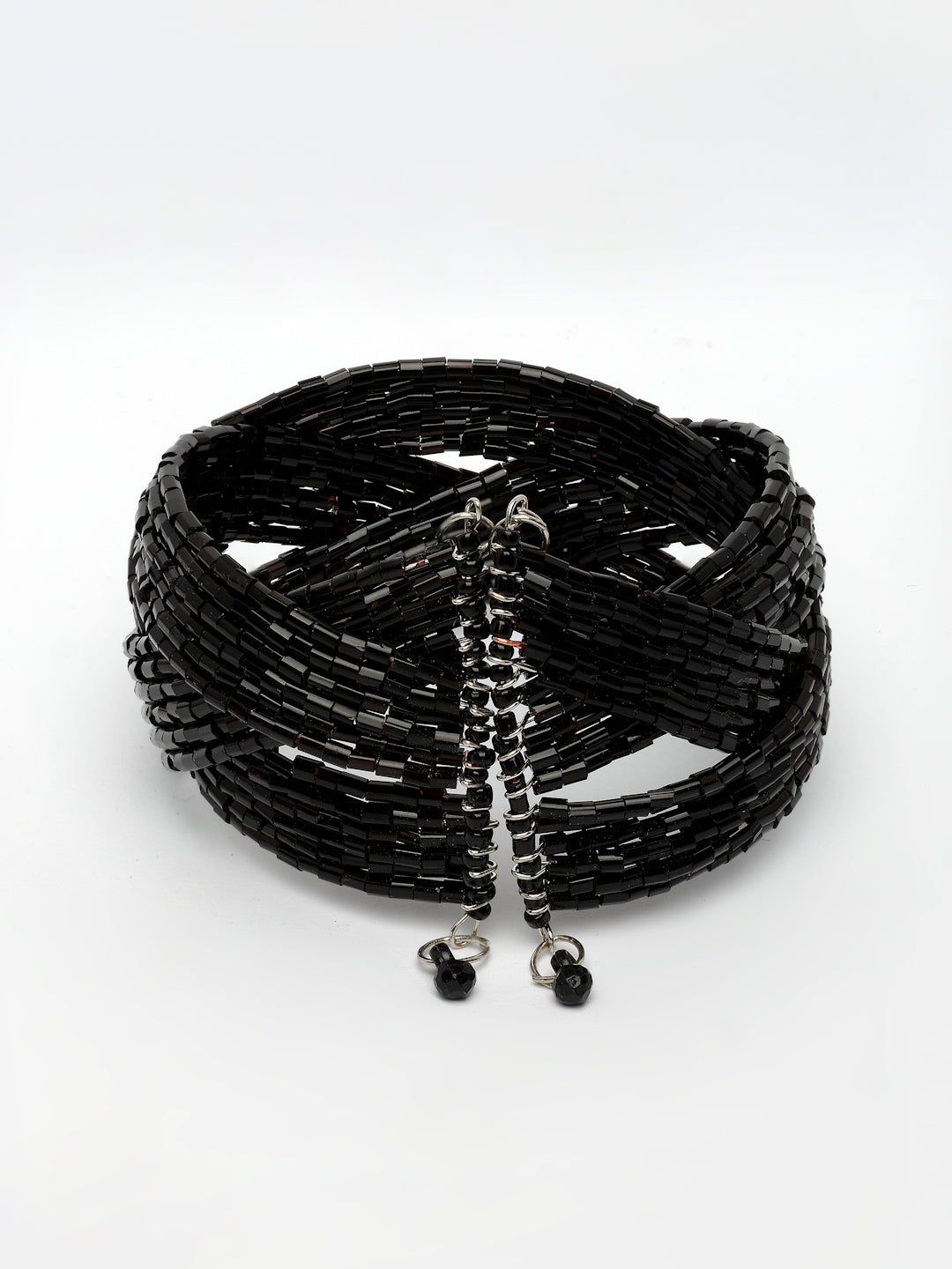 NVR Women's Black Artificial Beads Western Cuff Bracelet - Distacart