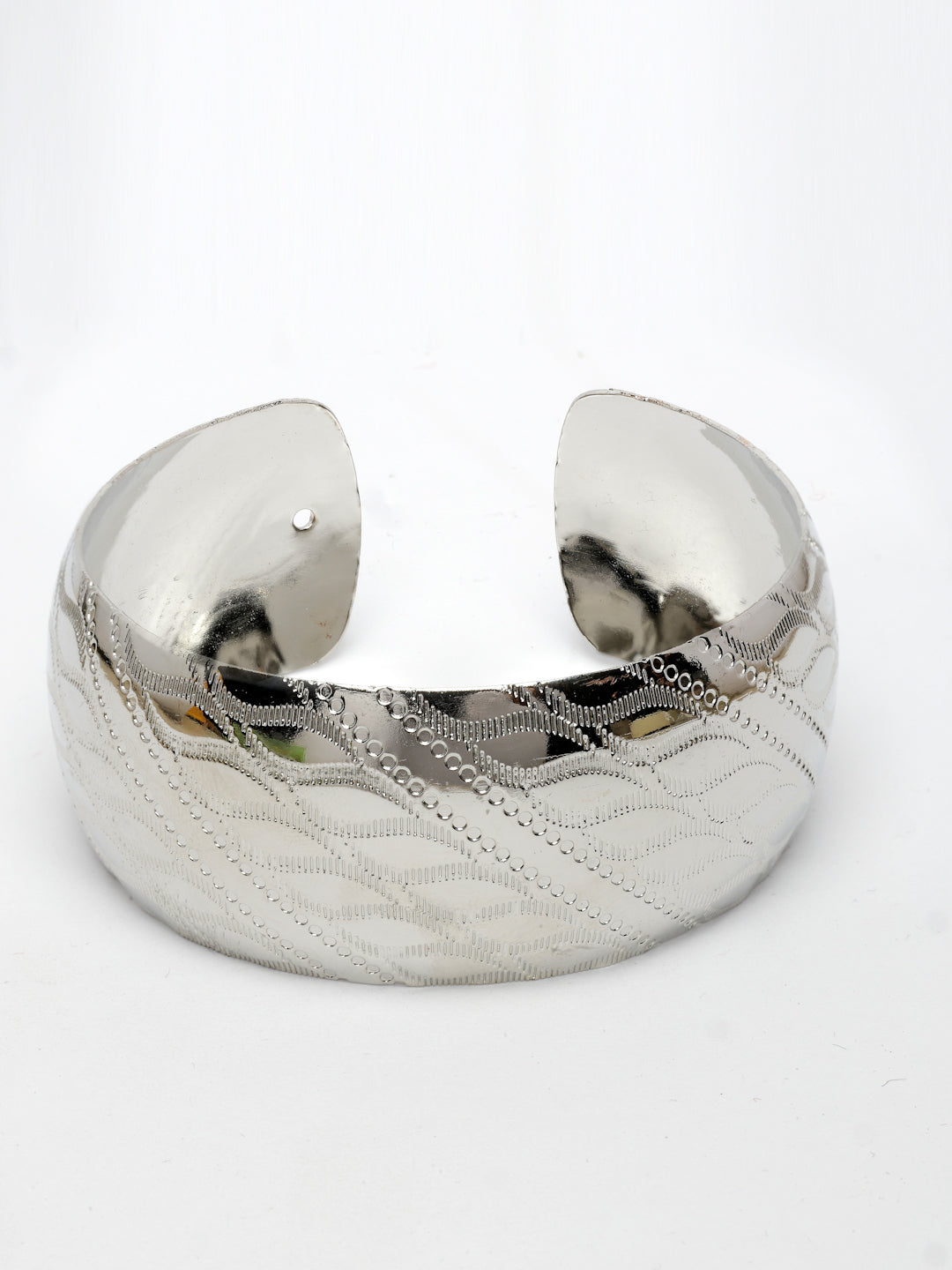 NVR Women's Silver-Plated Self-design Cuff Bracelet - Distacart