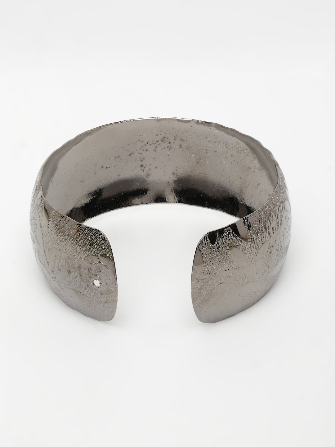 NVR Women's Rhodium-Plated Self-design Cuff Bracelet - Distacart
