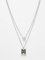 Thumbnail for NVR Women's Silver-Toned Artificial Stones Layered Chain - Distacart