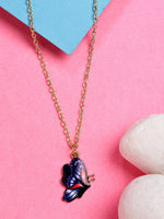 Thumbnail for NVR Women's Gold-Polished Chain With Butterfly Pendant