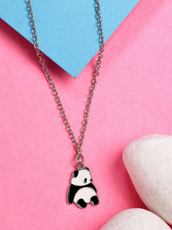 NVR Women's Silver-Plated Chain With Panda Pendant - Distacart
