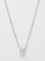 Thumbnail for NVR Women's Silver-Plated Artificial Stones Pendant with Chain - Distacart