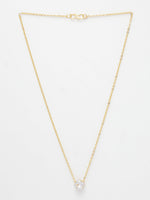 Thumbnail for NVR Women's Gold-Polished Artificial Stones Pendant with Chain