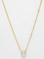 Thumbnail for NVR Women's Gold-Polished Artificial Stones Pendant with Chain