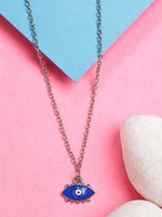 Thumbnail for NVR Women's Silver-Plated Chain With Evil Eye Pendant - Distacart