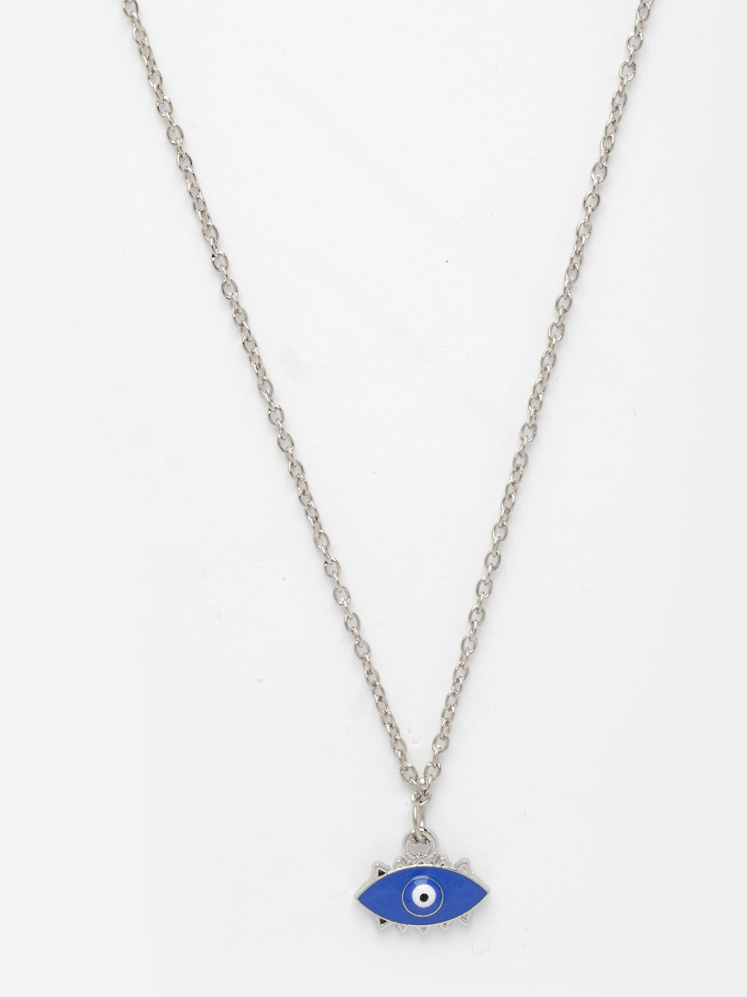 NVR Women's Silver-Plated Chain With Evil Eye Pendant - Distacart