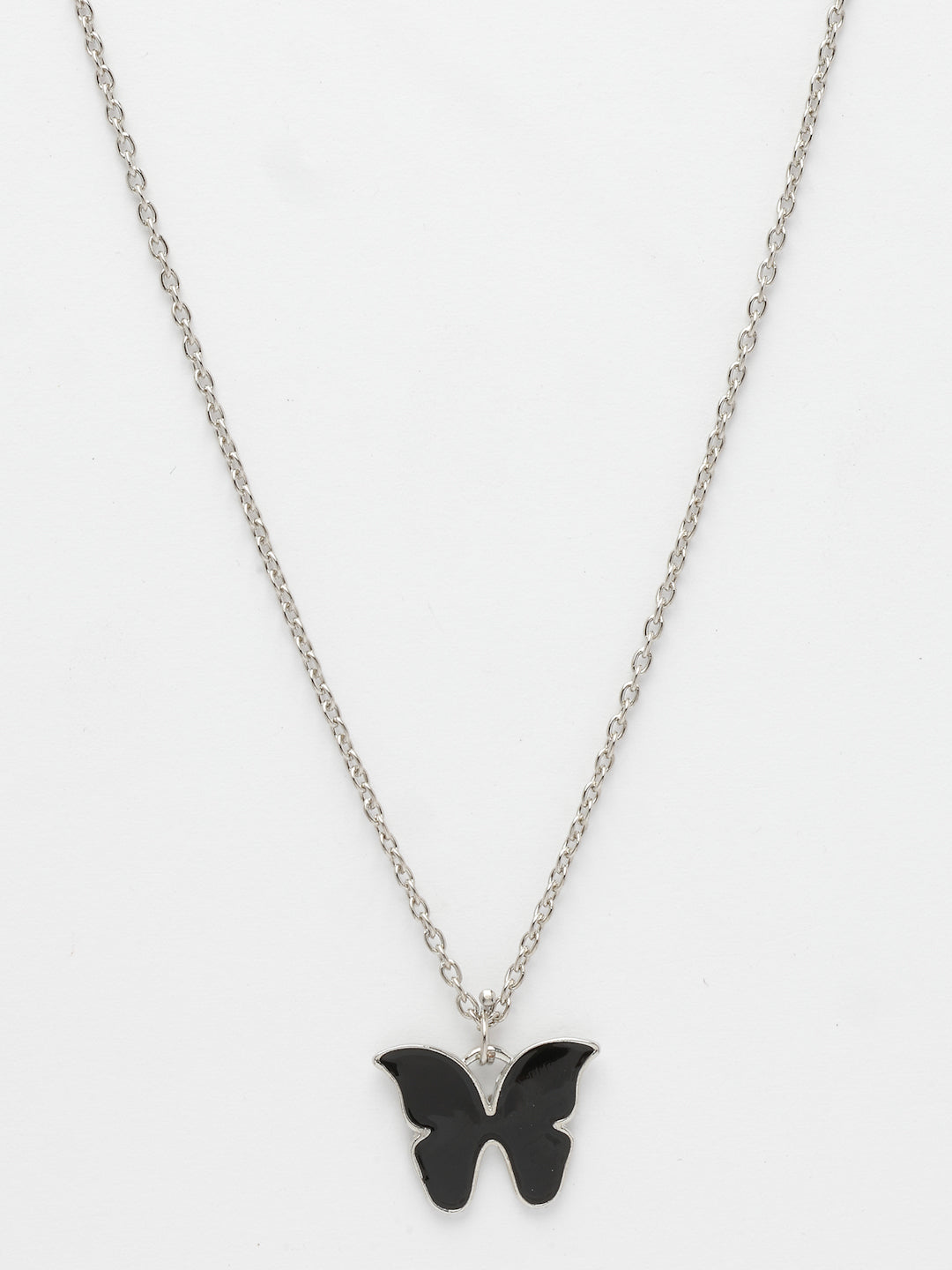 NVR Women's Silver-Plated Chain With Butterfly Pendant - Distacart