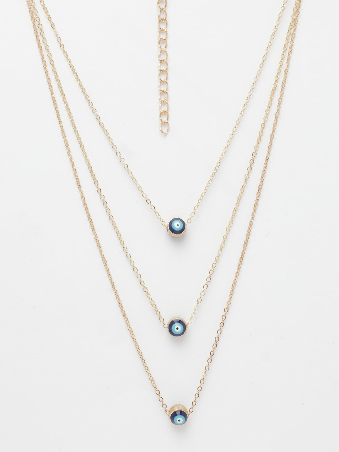 NVR Women's Gold-Polished Evil Eye Layered Chain - Distacart
