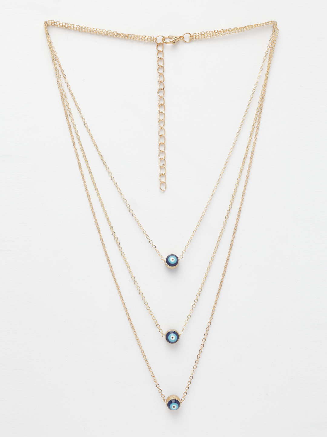 NVR Women's Gold-Polished Evil Eye Layered Chain - Distacart