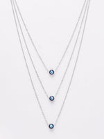 Thumbnail for NVR Women's Silver-Plated Evil Eye Layered Chain - Distacart