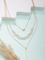 Thumbnail for NVR Women's Gold-Polished Beaded Layered Chain - Distacart