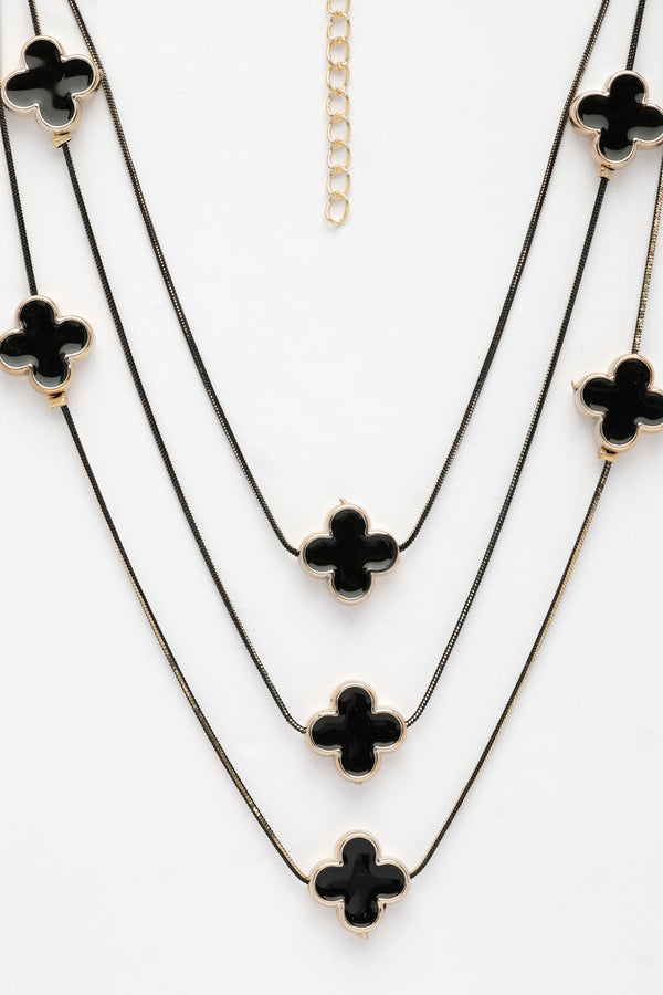 NVR Women's Black Layered Fashion Necklace - Distacart