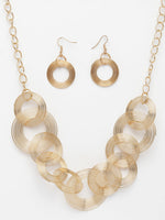 Thumbnail for NVR Women's Gold-Polished Circular Shaped Jewellery set - Distacart