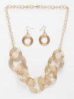 Thumbnail for NVR Women's Gold-Polished Circular Shaped Jewellery set - Distacart