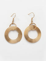 Thumbnail for NVR Women's Gold-Polished Circular Shaped Jewellery set - Distacart