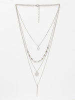 Thumbnail for NVR Women's Silver-Plated Artificial Stones Layered Chain - Distacart